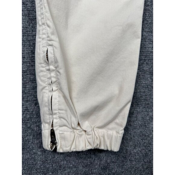 Nili‎ Lotan Cropped Military Jogger Pants Sz 4 FLAW READ Ivory Bone Stretch $345 - Picture 6 of 13